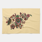 ヴィンテージインディアンコットンチンツ生地 キッチンタオル (横)