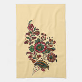 ヴィンテージインディアンコットンチンツ生地 キッチンタオル (縦)