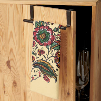 ヴィンテージインディアンコットンチンツ生地 キッチンタオル