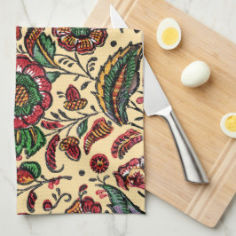 ヴィンテージインディアンコットンチンツ生地 キッチンタオル