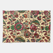 ヴィンテージインディアンコットンチンツ生地 キッチンタオル (横)