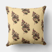 ヴィンテージインディアンコットンチンツ生地 クッション (裏面)