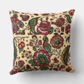 ヴィンテージインディアンコットンチンツ生地 クッション (裏面)