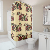 ヴィンテージインディアンコットンチンツ生地 シャワーカーテン (インサイチュ)