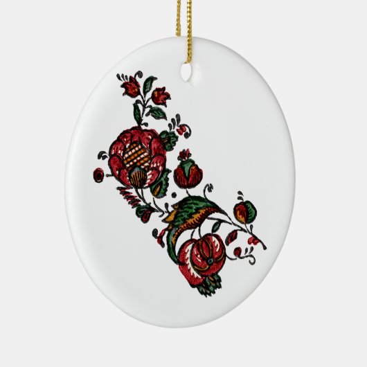 ヴィンテージインディアンコットンチンツ生地 セラミックオーナメント (右)