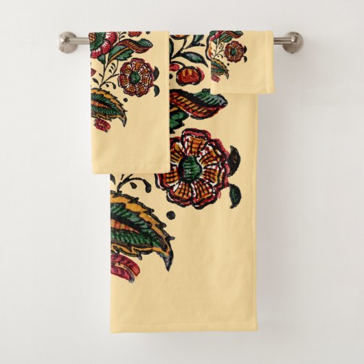 ヴィンテージインディアンコットンチンツ生地 バスタオルセット (インサイチュ)