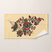 ヴィンテージインディアンコットンチンツ生地 バスタオルセット (ハンドタオル)