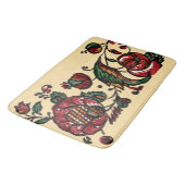 ヴィンテージインディアンコットンチンツ生地 バスマット (アングル)