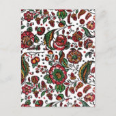 ヴィンテージインディアンコットンチンツ生地 ポストカード (正面)