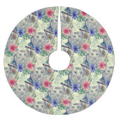 ヴィンテージインディアンスタイルタイガーパターン ブラッシュドポリエステルツリースカート (正面)