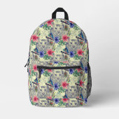 ヴィンテージインディアンスタイルタイガーパターン プリントバックパック (正面)