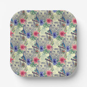 ヴィンテージインディアンスタイルタイガーパターン ペーパープレート (正面)