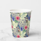 ヴィンテージインディアンスタイルタイガーパターン 紙コップ (裏面)