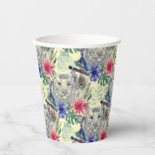 ヴィンテージインディアンスタイルタイガーパターン 紙コップ (正面)