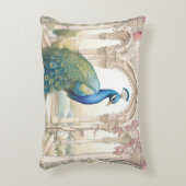 ヴィンテージインディアンスタイルフローラガーデンピーコック アクセントクッション (正面(垂直))