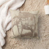 ヴィンテージインディアンゾウ装飾用クッション クッション (ブランケット)