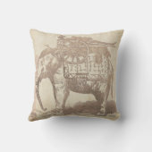 ヴィンテージインディアンゾウ装飾用クッション クッション (裏面)