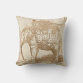ヴィンテージインディアンゾウ装飾用クッション クッション (正面)