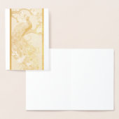 ヴィンテージインディアンブルーピーコックホリデーカード 箔カード (ディスプレー)