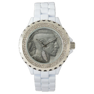 ヴィンテージインディアンヘッドニッケルコイン先住民アメリカン 腕時計