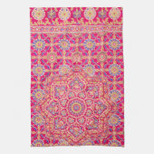 ヴィンテージインディアン刺繍模様 キッチンタオル (縦)