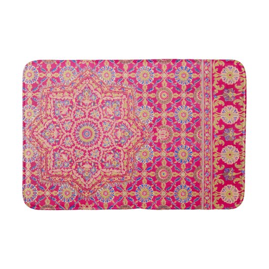 ヴィンテージインディアン刺繍模様 バスマット (正面)