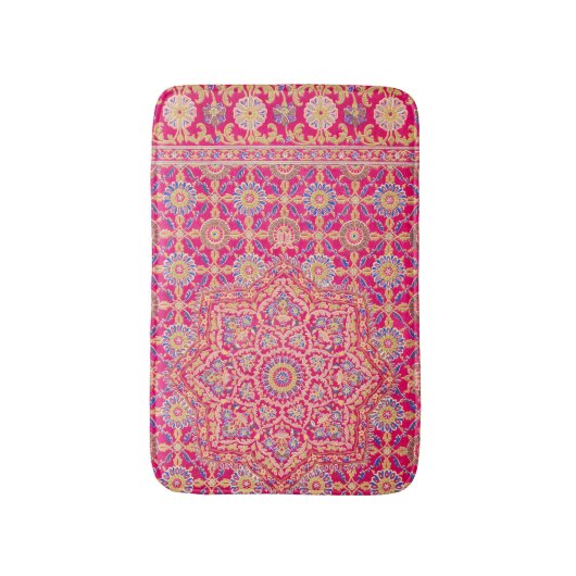 ヴィンテージインディアン刺繍模様 バスマット (正面縦)