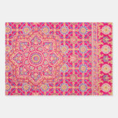 ヴィンテージインディアン刺繍模様 ラッピングペーパーシート (正面2)