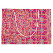 ヴィンテージインディアン刺繍模様 ラージペーパーバッグ (裏面)