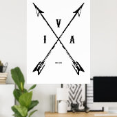 ヴィンテージインディアン矢印 ポスター (ホームオフィス)