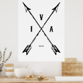 ヴィンテージインディアン矢印 ポスター (キッチン)