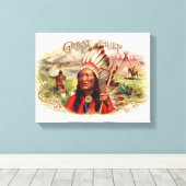 ヴィンテージインディアン素晴らしチーフシガーボックス キャンバスプリント (インサイチュ (ウッドフロア))