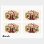 ヴィンテージインディアン素晴らしチーフシガーボックス 長方形シール (シート)