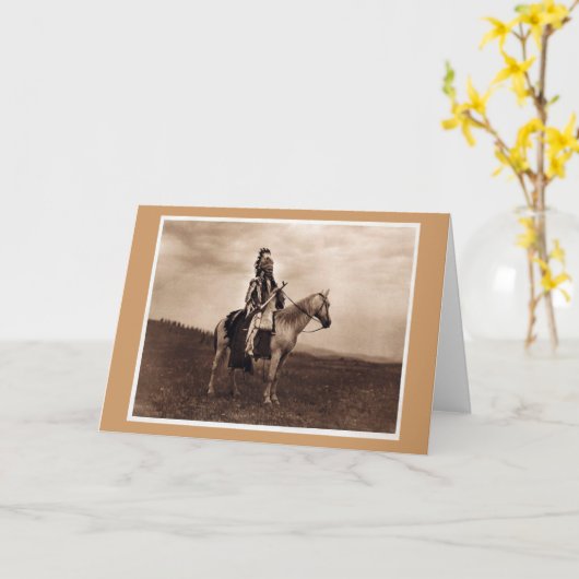 ヴィンテージインディアン軍司令官 カード (黄色い花)