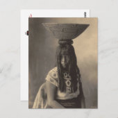 ヴィンテージインディアン:イエローフェザー,マリコパ – ポストカード (正面/裏面)