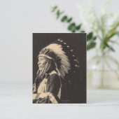 ヴィンテージインディアン:イーグル、スー –  ポストカード (スタンド正面)