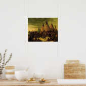 ヴィンテージインディアン、スー戦争評議会バイキャリン ポスター (キッチン)