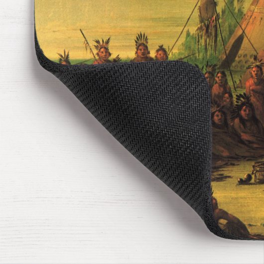 ヴィンテージインディアン、スー戦争評議会バイキャリン マウスパッド (コーナー)