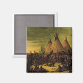 ヴィンテージインディアン、スー戦争評議会バイキャリン マグネット (正面/裏面)