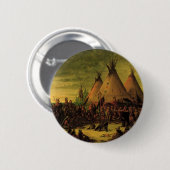 ヴィンテージインディアン、スー戦争評議会バイキャリン 缶バッジ (正面&裏面)