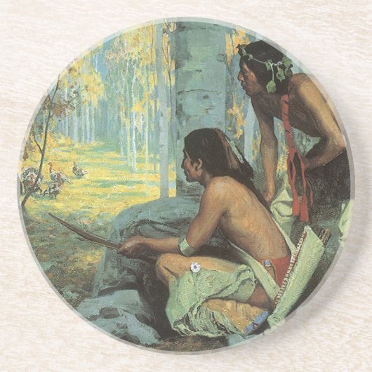 ヴィンテージインディアン、タオスターキーズバイクース コースター (正面)