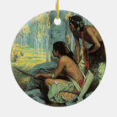 ヴィンテージインディアン、タオスターキーズバイクース セラミックオーナメント (裏面)