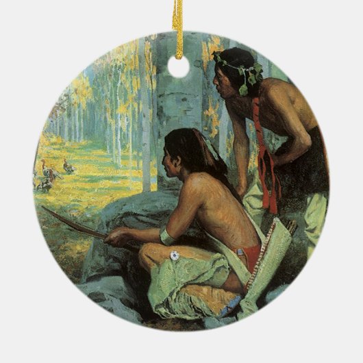 ヴィンテージインディアン、タオスターキーズバイクース セラミックオーナメント (裏面)