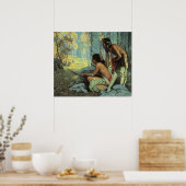 ヴィンテージインディアン、タオスターキーズバイクース ポスター (キッチン)