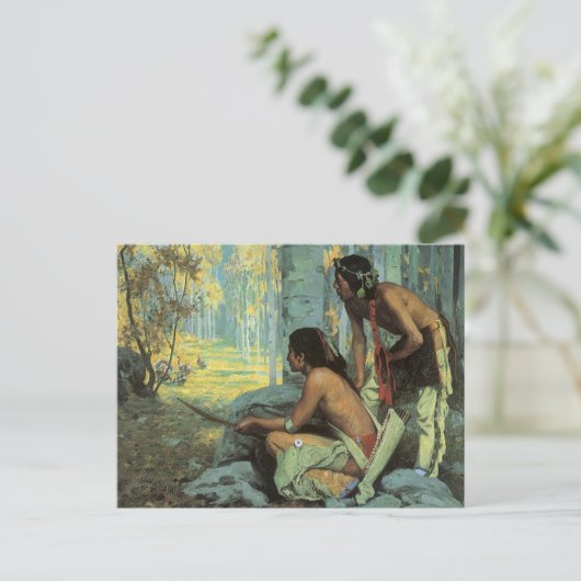 ヴィンテージインディアン、タオスターキーズバイクース ポストカード (スタンド正面)