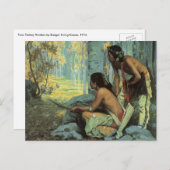 ヴィンテージインディアン、タオスターキーズバイクース ポストカード (正面/裏面)