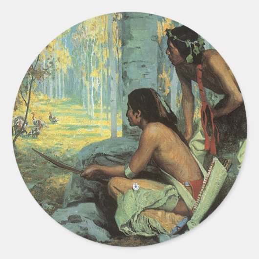 ヴィンテージインディアン、タオスターキーズバイクース ラウンドシール (正面)