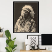 ヴィンテージインディアン:チーフアメリカンホース、スー – ポスター (ホームオフィス)