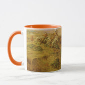 ヴィンテージインディアン、バッファロー狩りby CM Russell マグカップ (左)