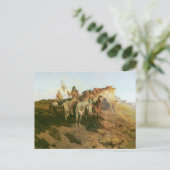 ヴィンテージインディアン、プレーリーのプローラー、セルツァー ポストカード (スタンド正面)